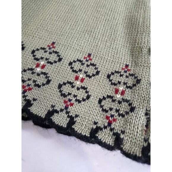 JERSILD Green Nordic Button Down Cardigan Sweater Made In USA XL - Picture 4 of 9